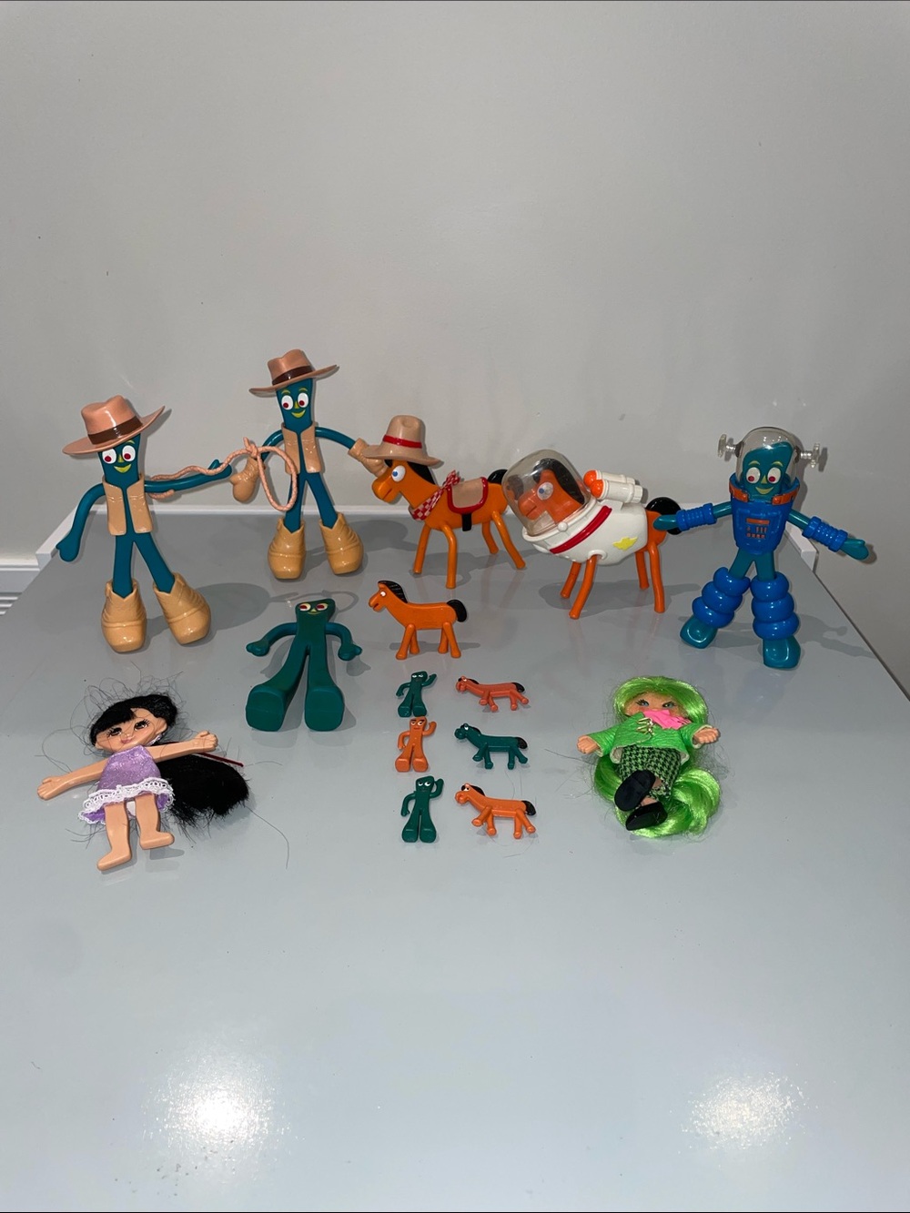 Vintage Gumby / Pokey / Flatsy Doll LOT